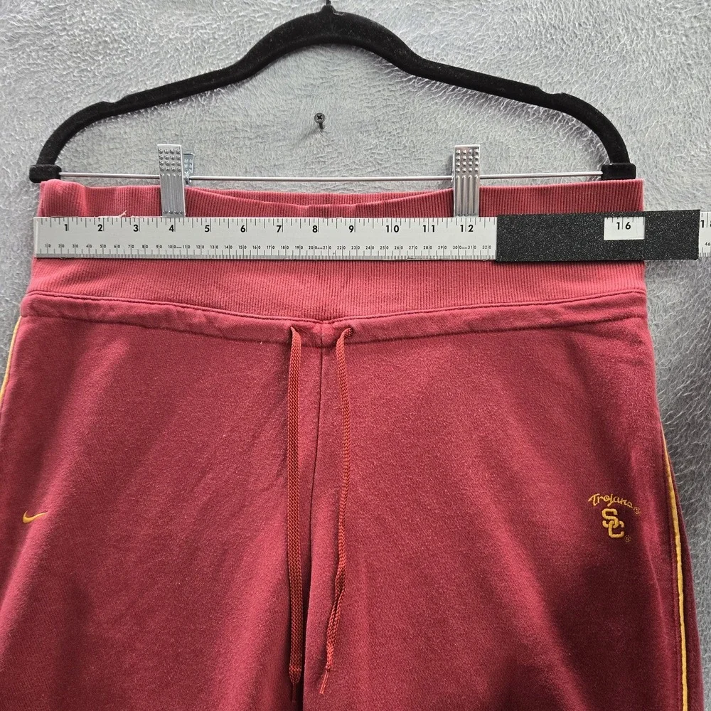 VINTAGE USC Trojans Women Activewear Pants M‎ Red Y2K Nike Swoosh Sweatpants